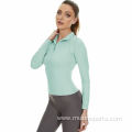 Light Green Stand Collar Equestrian Base Layer Women